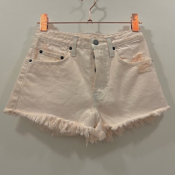 NWT CARMAR LF High Rise Denim Shorts Pink - Picture 5 of 9